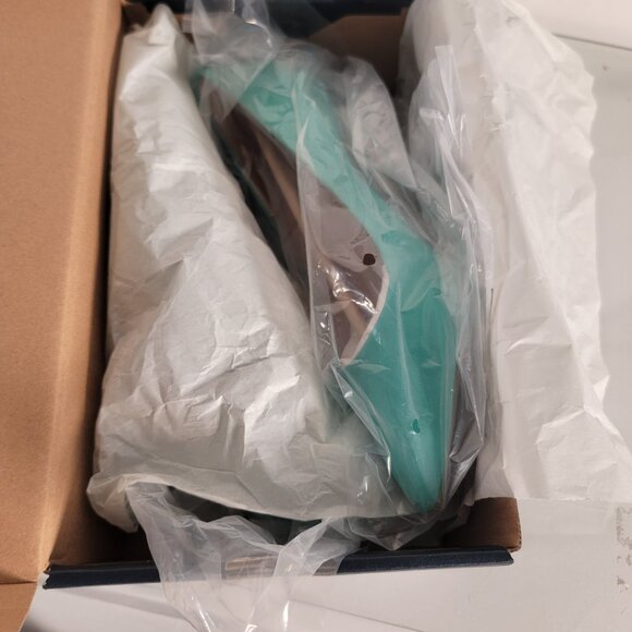 Cole Haan Go To Park Pump Turquoise Suede High Heel - Picture 11 of 11